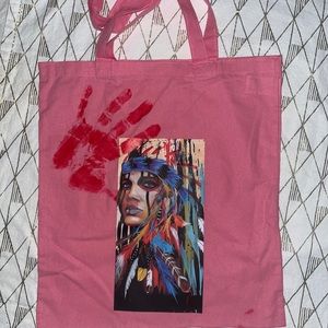 Large cotton fabric machine, washable tote bag